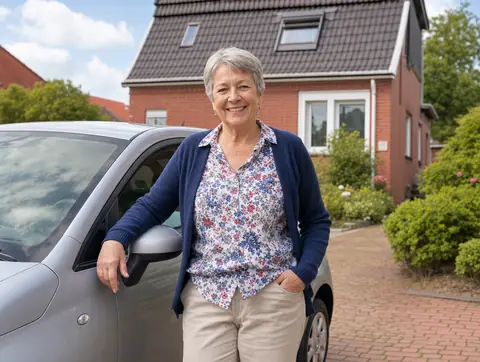 Verkäufer aus Roetgen mit dem verkauften Fahrzeug